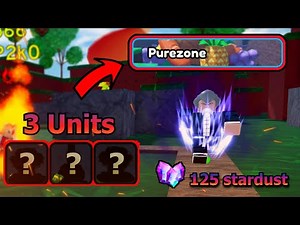 3 Units 6 Star Solo Beating New Purezone Mode (3x Speed), 125 Stardusts | All Star Tower Defense