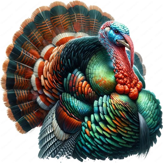 Festive Turkey Clipart Bundle | Thanksgiving Art (digital Download) - Etsy