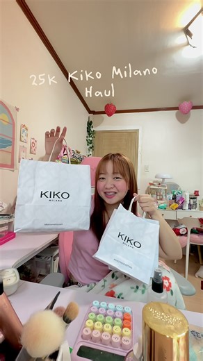 25k Kiko Milano Haul!!🤯🩷 thank youuu @Kiko Milano Philippines 💖😍 #fyp #kikomilano #makeup #unboxing #haul