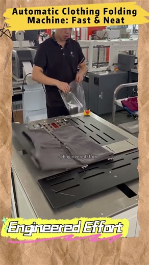 Automatic Clothing Folding Machine Fast & Neat #EngineeredEffort