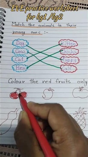 EVE Worksheet// Practice Worksheet//for class kg2