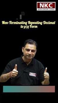 Non Terminating Repeating Decimal into fraction | Bar Problems in p/q form