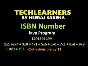 Isbn number in java