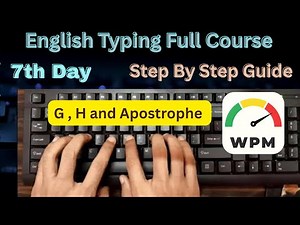 English Typing Course with Typing Master | Lesson 7: Learn Fast Typing Step by Step