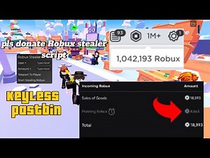 ✨Pls donate script[🤑Robux stealer🤑]*Pastebin*