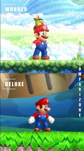 Super Mario bros Wonder vs New Super Mario Bros U Deluxe Characters comparison