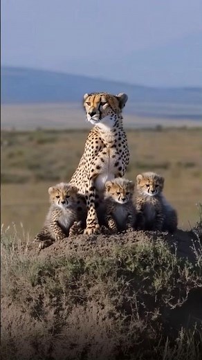 🐆🦁Lions attack Cheetah family #cheetah #lion #apexpredators #lionattacks #wildlife #wildlifeshorts