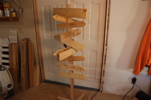 Rustic 8' Tall Wood Directional Arrow Sign Set: 10 Signs, Stand, Event Decor - Etsy