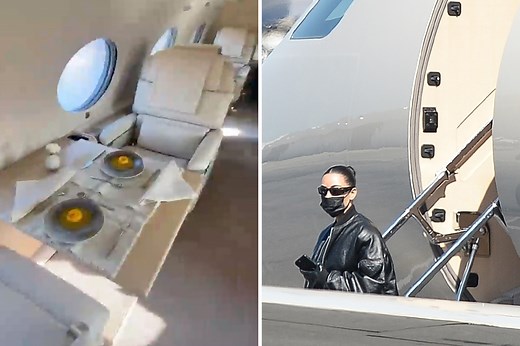 Inside Kim's ‘$150M’ private jet with leather seats and cream cashmere details