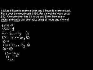 Worded Simultaneous Equations?