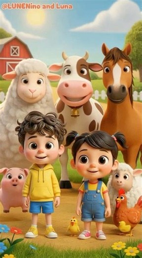 🐮 Les Animaux de la Ferme avec Nino et Luna 🐷 | Vidéo Éducative pour Enfants
