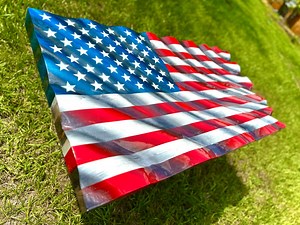 WAVY Wooden American Flag Art, Professional American Burned Flag Wall Art, 3D, NO CNC, Built by an Army Veteran, Wooden Wavy Flag, Handmade - Etsy
