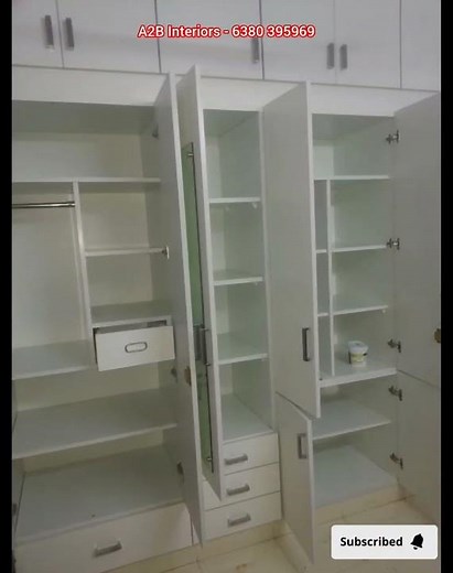 Modern Plywood Wardrobe Design | Chennai Project | A2B INTERIORS