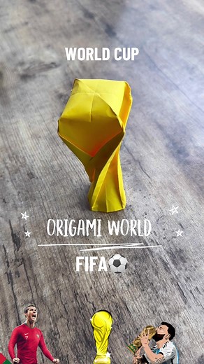 FIFA World Cup Origami #fifa #worldcup #soccer #trophy #origami #origamitutorial #papercraft
