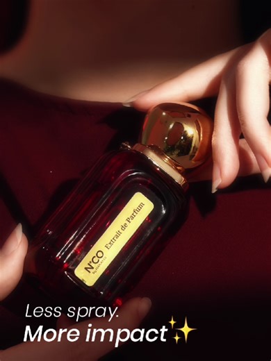 Less spray, more impact🌟 Bukan cuma di awal, tapi wanginya stay dari pagi sampai malam. Yuk cobain Extrait dari N°CO sekarang!💫 #NCOPerfume #uNlimitedCOnfidence #ExtraitdeParfum #ASprayofPureLuxury #parfumtiktok