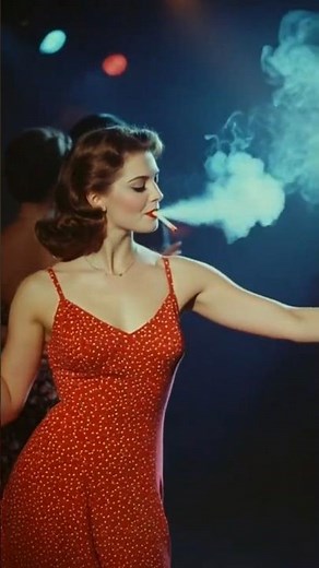 Beautiful Woman Smoking a Cigarette and Dancing #smoking #dance #AI