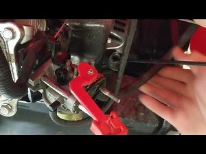 Troy Bilt Squall 2100 Snowblower rough idle hunting carbeurator cleaning guide