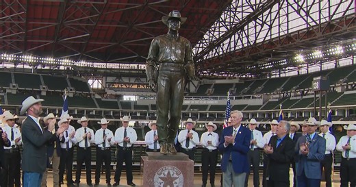 Controversial statue draws scrutiny at Globe Life Field