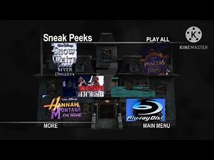 Sneak Peeks Menu to Coraline 2009 DVD (Touchstone Home Entertainment version)