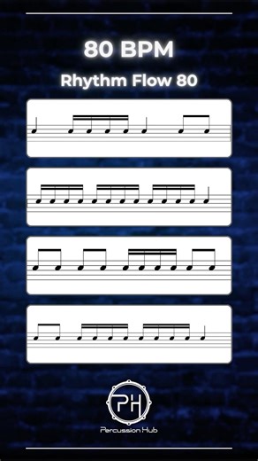 Drum Reading 80 BPM Practice | Build Your Rhythm Reading Speed | Intermediate Exercise