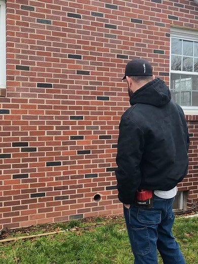 It’s not ideal to have your sump pump drain into your yard. #sumppump #homeinspection #realestate