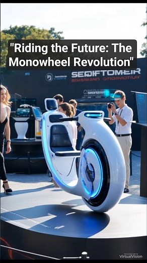 "Riding the Future: The Monowheel Revolution" #futuristicmotorcycle #motorcycle #fantasy