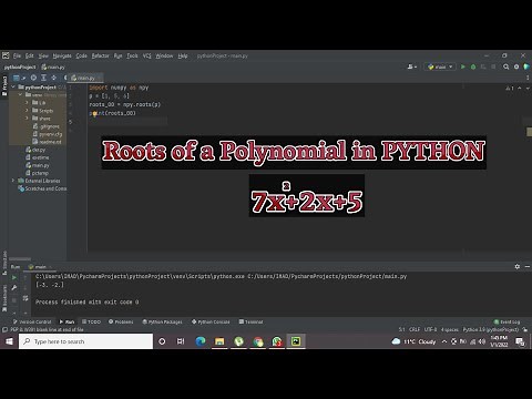 how to find the roots of a polynomial equation in python