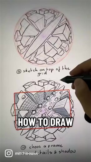 How to draw sperhical perspective! #art #draw #artist #doodle #perspective