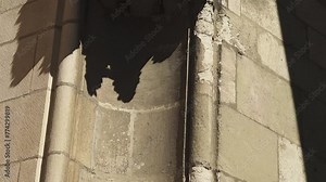 Arches and arch on Cathedral Basilica of Saint Cecilia (Albi Cathedral) is most important Catholic building in Albi, France and is seat of Roman Catholic Archbishop of Albi. Timelapse.