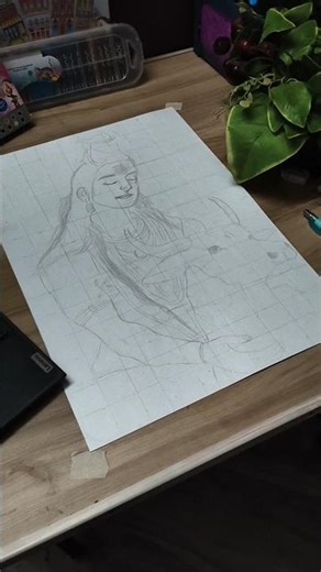 Lord Shiva drawing with Nandi maharaj #art #drawing #shiv #shivdrawing