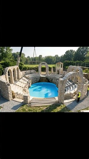 We Built a Roman Colosseum Pool on This Massive Estate #pool #epicpools #luxurypool