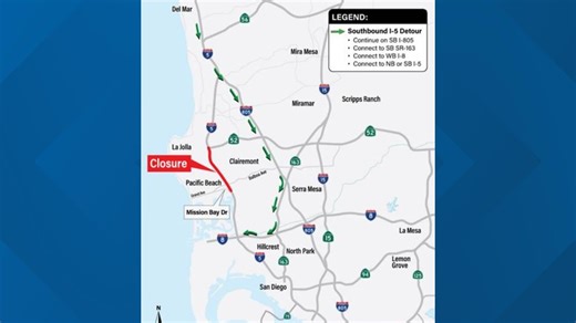 Southbound I-5 reopens after weekend construction