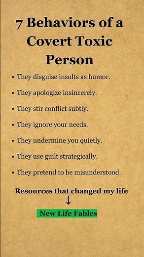 7 Covert Signs of a TOXIC Person! 🐍