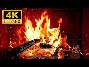 Beautiful 4K UHD Fireplace 🔥 Relaxing Fireplace with Crackling Fire Sounds | Cozy Fireplace Ambience