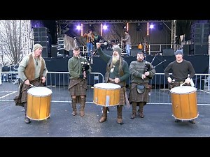 'Hamsterheid' live by Scottish tribal band Clanadonia during St Andrew's Day celebrations in 2019