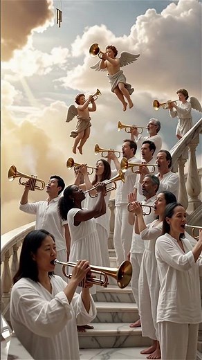 The Moment Angels Announced the Divine #heaven #angels #worship 🙏🙏