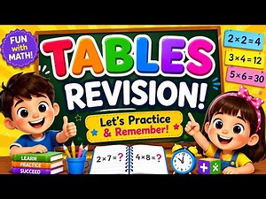 Tables Revision for Kids | Multiplication Tables Practice | Class 1 Maths