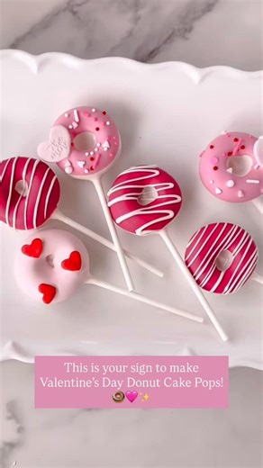 My Little Cakepop Molds 📍Home of the original 3D cake pop mold. on Instagram: "This is your sign to make donut cake pops for Valentine’s Day 🍩💘These donut cake pops are the cutest (and easiest) sweet treat for Valentine’s parties, Galentine’s Day, or a fun baking day at home. Simply mold, dip & decorate for bakery-style cake pops that everyone will love!✨ Made using our beginner-friendly donut cake pop mold, perfect for creating smooth, perfectly shaped donut pops every time! Save this idea f