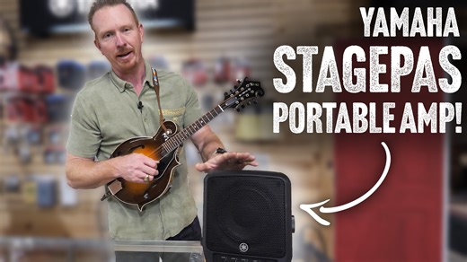 What a nifty little amplifier! The Yamaha STAGEPAS runs off battery power, accepts 1/4", 1/8" or XLR inputs, and features Bluetooth compatibility. Just turn the power on, connect a microphone and instrument, turn up the volume, and you're ready to go. Great for busking, or any place you need amplification on the go. We’ve tested this thing personally, and it’s just incredible with the sound quality, and it does so many amazing things. They thought of everything with this rig! If you're intereste