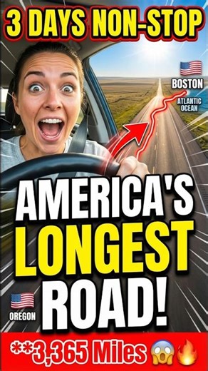 This Road Takes 3 Days Non-Stop… It’s America’s Longest 😱 #shorts #history #usa