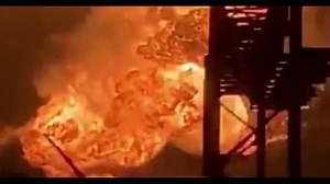 Video captures moment of massive explosion at refinery