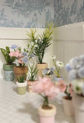 Creating Miniature Plants for My Dollhouse Project