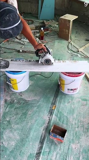 Cara yang cerdas memotong gypsum dengan mesin super tajam #shorts