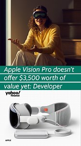 2.8K views · 34 reactions | Is Apple's Vision Pro worth its $3,500 price tag? Not yet, one developer says.  | Yahoo Finance | Facebook