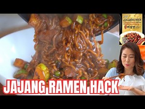 TURN your JjaJangMyeon Ramen into GOURMET Noodles! Black Bean Instant Ramen Recipe🇰🇷짜장라면 더 맛있게