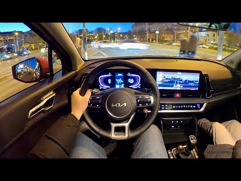 New KIA Sportage 2022 - NIGHT POV test drive & REVIEW (150 HP petrol, manual)