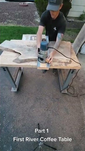 Part 1 of my first river coffee table. #Shorts #oflynncustomcreations