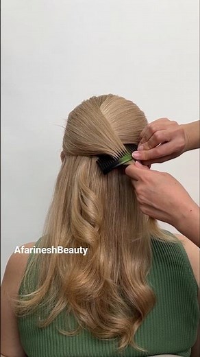 Side Comb Magic! Beautiful Half-Up in Seconds 💫