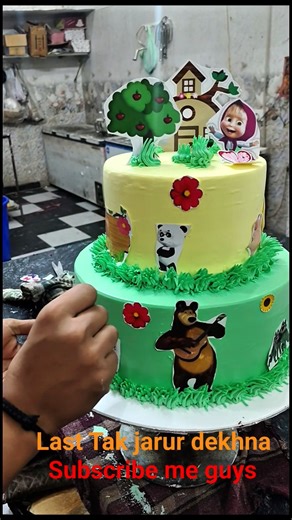 Jungle theme cake 🙂 #cake #birthdaycake #cakedecorating #shorts #ytshorts