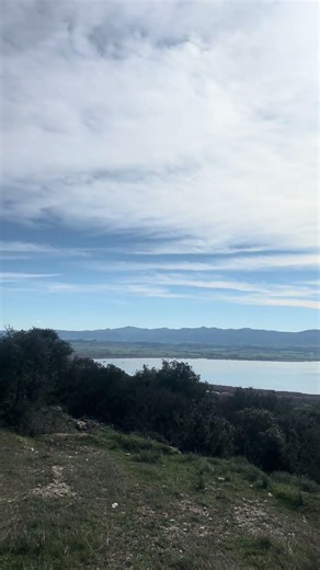 Wild natural lake in northern greece